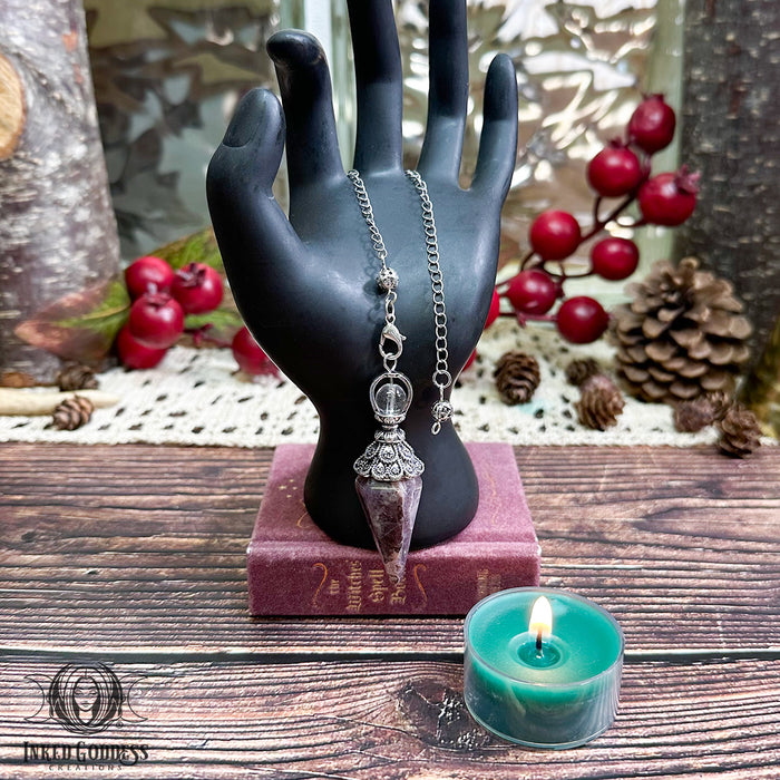 Amethyst Gothic Pendulum for Opened Intuition- Inked Goddess Creations