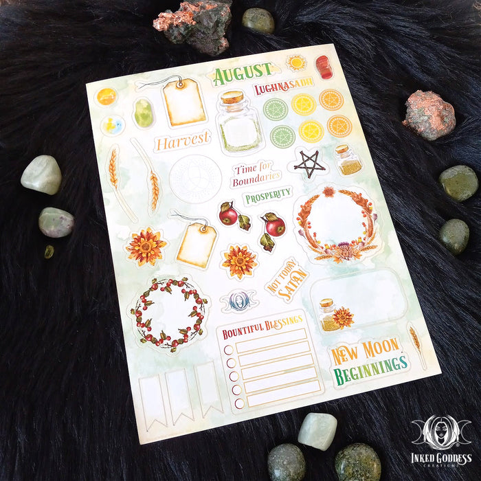 Monthly Magick Sticker Sheets - Busy Witch Magick- Inked Goddess Creations