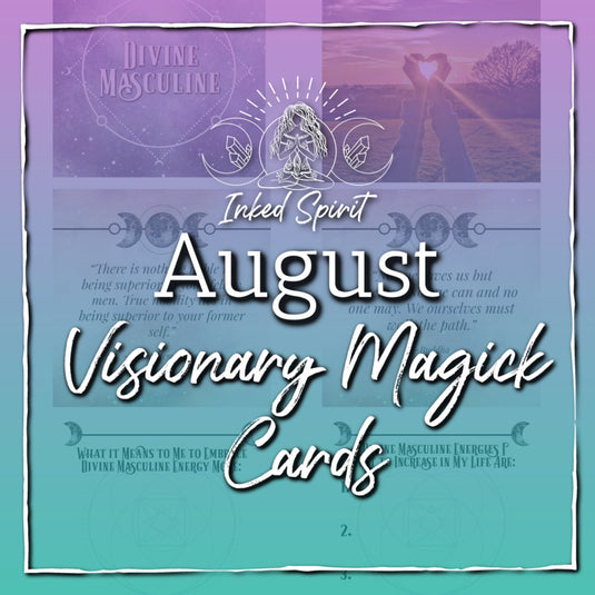 August 2021's Visionary Magick Cards Printable- Inked Goddess Creations