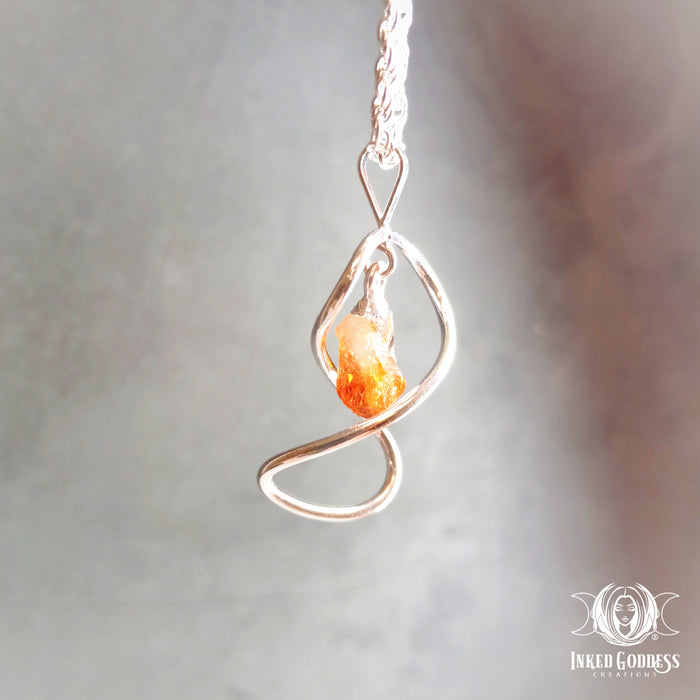 Infinity Gemstone Pendant for Universal Love and Peace- Inked Goddess Creations