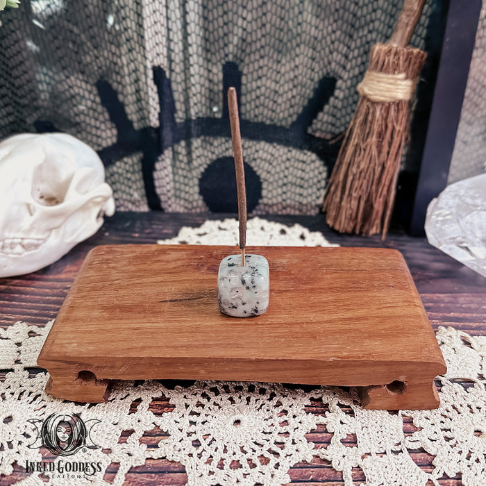 Gemstone Cube Incense Stick Holder- Inked Goddess Creations