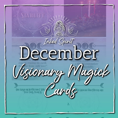 December 2021's Visionary Magick Cards Printable- Inked Goddess Creations