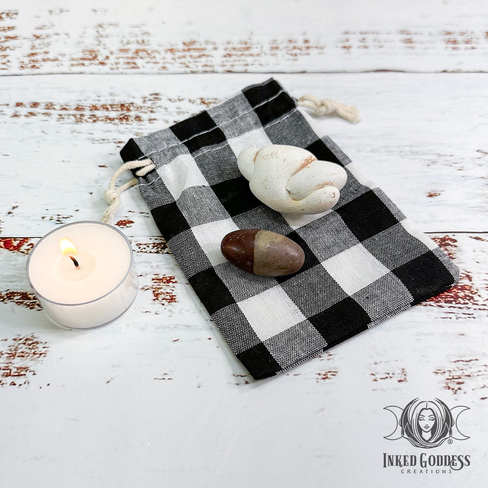 Divine Balance Gemstone Set- Goddess Stone & Shiva Lingam- Inked Goddess Creations