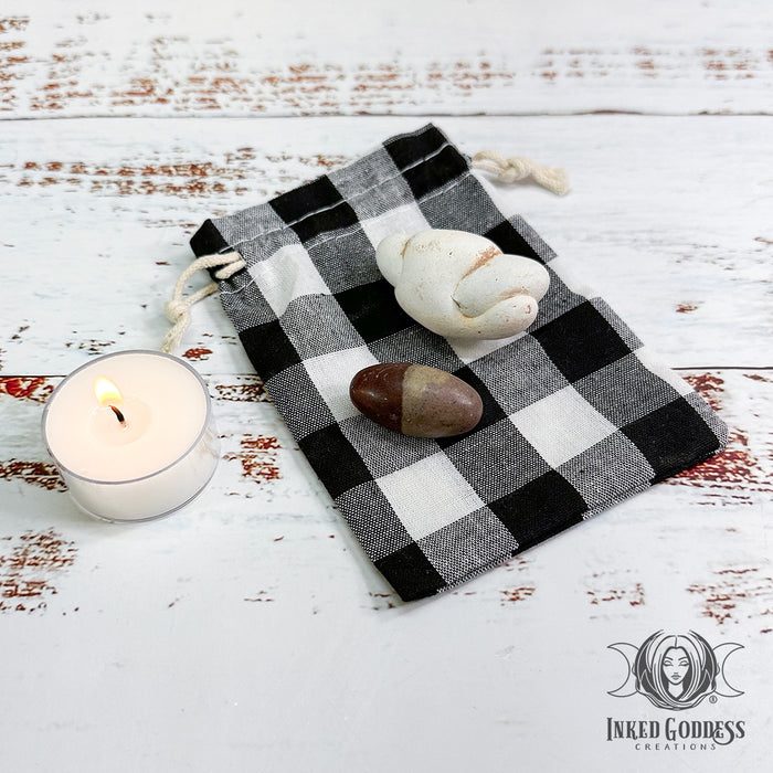 Divine Balance Gemstone Set- Goddess Stone & Shiva Lingam- Inked Goddess Creations