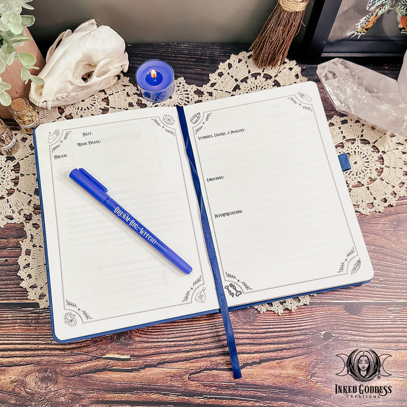 Load image into Gallery viewer, Dream Journal with Pen for Enhancing Dream Magick from Inked Goddess Creations
