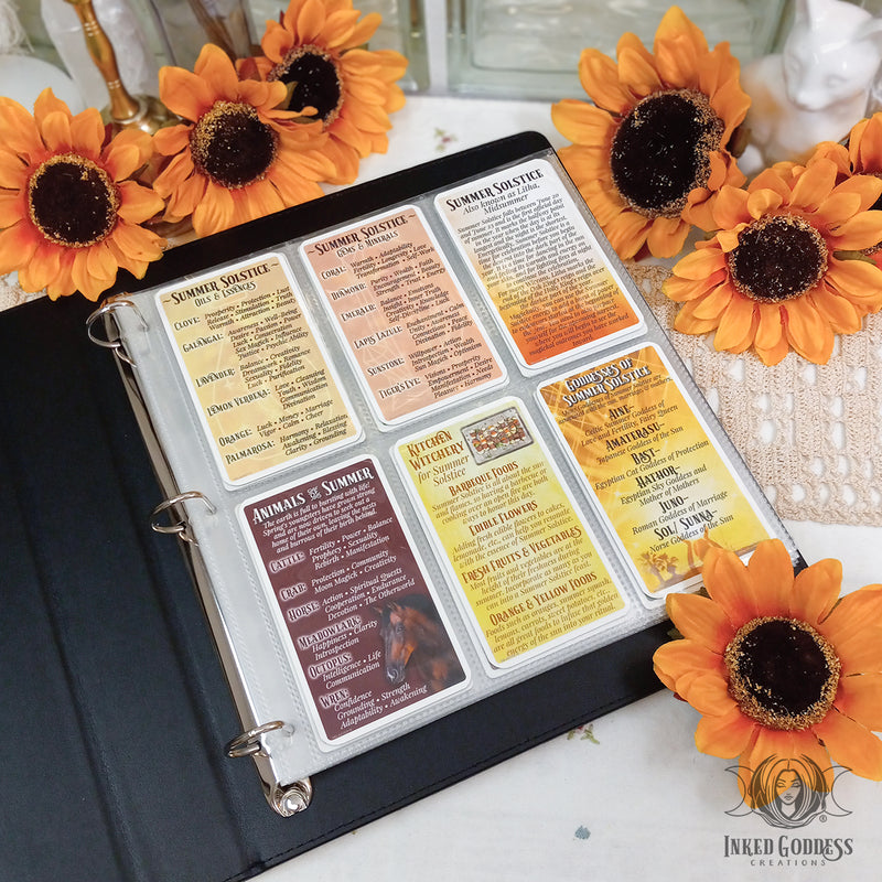 Load image into Gallery viewer, Card Sleeve Binder Pages for The Eclectic Witch Card Deck- 10 Pack- Inked Goddess Creations

