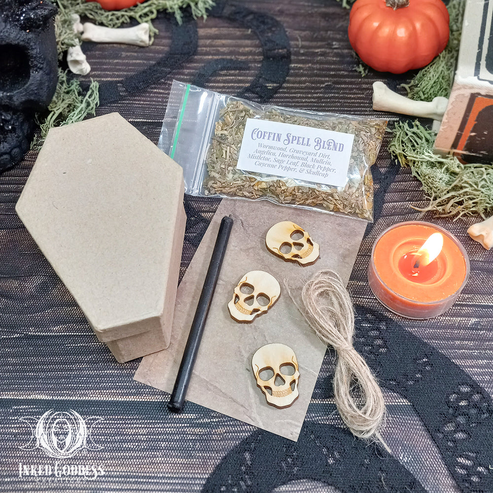 Coffin Spell Kit for Banishing- Eco-Friendly- Dirty Witch- Inked Goddess Creations