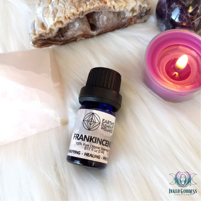 Essential Oils Set of 5- Eucalyptus, Frankincense, Lavender, Peppermint, Tea Tree- Inked Goddess Creations