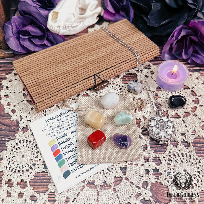 Daily Color Magick Necklace and Gemstone Set- Inked Goddess Creations