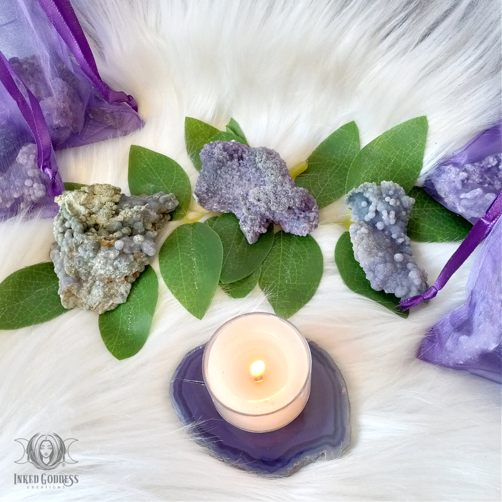 Grape Agate Raw Pieces for Peace- Inked Goddess Creations