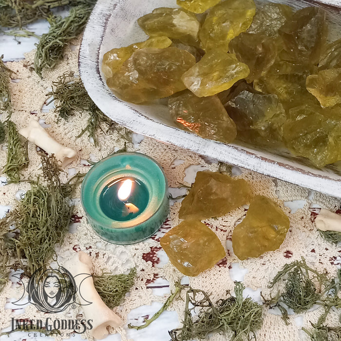 Green Gold Raw Natural Citrine from Brazil- Inked Goddess Creations