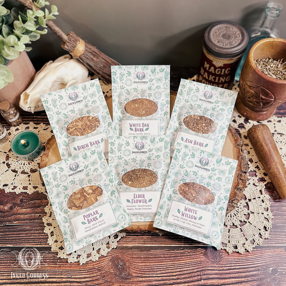 Tree Magick Set of Barks & Flowers – Inked Goddess Creations