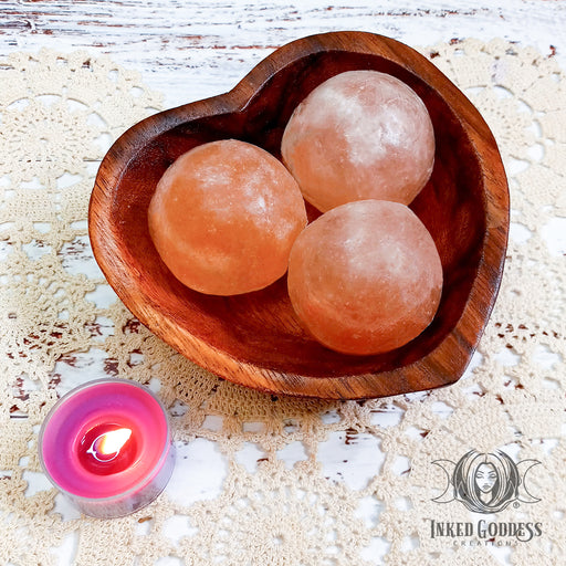 Himalayan Salt Sphere - 3 Pack - Inked Goddess Creations