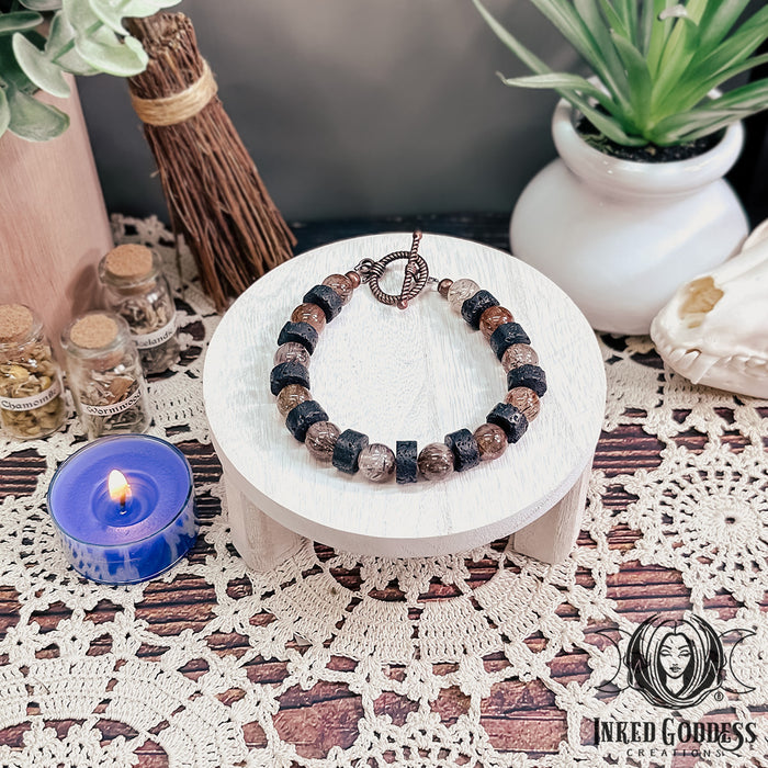 Illuminator Gemstone Bracelet- Handmade by Colin, OOAK- Inked Goddess Creations
