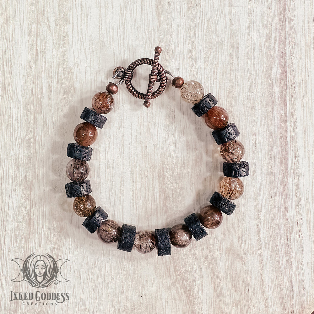 Illuminator Gemstone Bracelet- Handmade by Colin, OOAK- Inked Goddess Creations