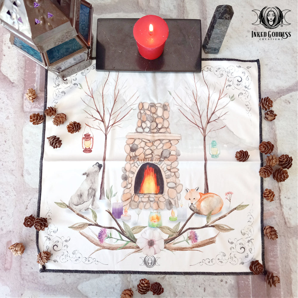 Imbolc Altar Cloth- Inked Goddess Creations