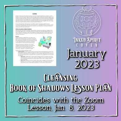 January 2023-Cleansing Book of Shadows Pages-Inked Spirit Coven- Inked Goddess Creations