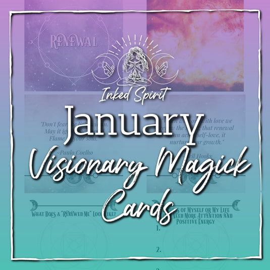 January 2021's Visionary Magick Cards Printable- Inked Goddess Creations