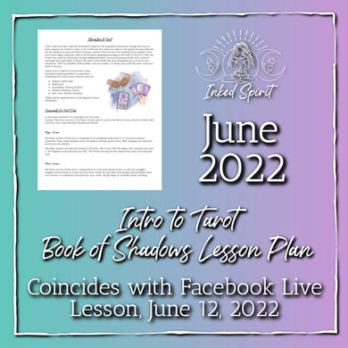 June 2022-Intro to Tarot Book of Shadows Pages-Inked Spirit- Inked Goddess Creations