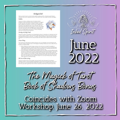 June 2022- Magick of Tarot Book of Shadows Pages-Inked Spirit- Inked Goddess Creations