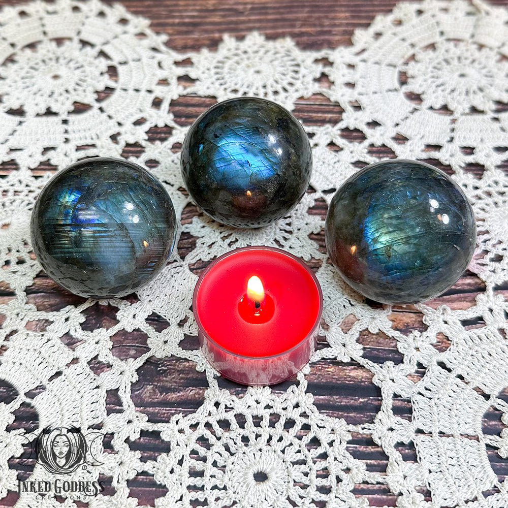 Labradorite Gemstone Sphere for Transformation- Inked Goddess Creations