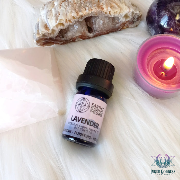 Essential Oils Set of 5- Eucalyptus, Frankincense, Lavender, Peppermint, Tea Tree- Inked Goddess Creations