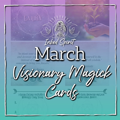 March 2021's Visionary Magick Cards Printable- Inked Goddess Creations