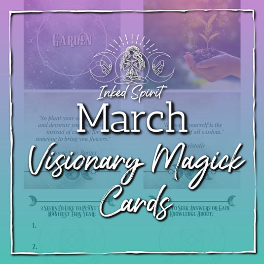 March 2021's Visionary Magick Cards Printable- Inked Goddess Creations