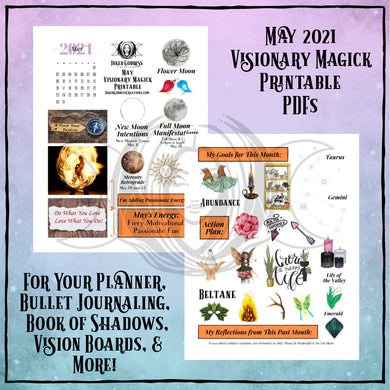 Inked Spirit- May 2021 Visionary Magick PDF Printable- Inked Goddess Creations