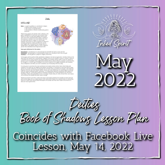 May 2022-Deities Book of Shadows Pages-Inked Spirit- Inked Goddess Creations