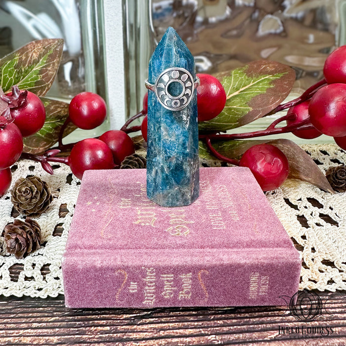Moon Phase Sterling Silver Ring for Lunar Magick- Inked Goddess Creations