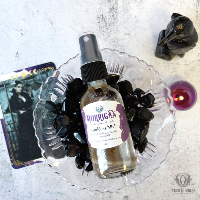 Morrigan Goddess Mist for a Queen of the Night- Inked Goddess Creations