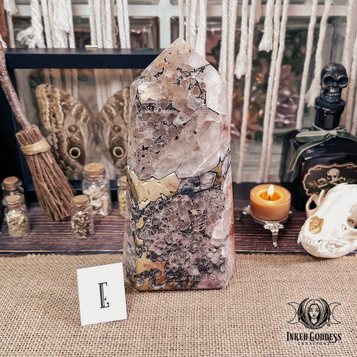 Mosaic Chalcedony Quartz Tower for Cleansing Negativity