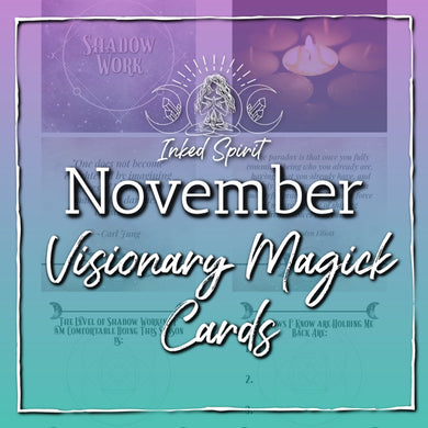 November 2021's Visionary Magick Cards Printable- Inked Goddess Creations