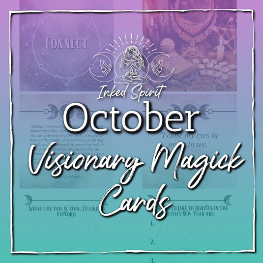 October 2021's Visionary Magick Cards Printable- Inked Goddess Creations