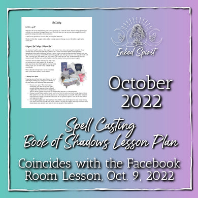 October 2022-Spell Casting Book of Shadows Pages-Inked Spirit- Inked Goddess Creations