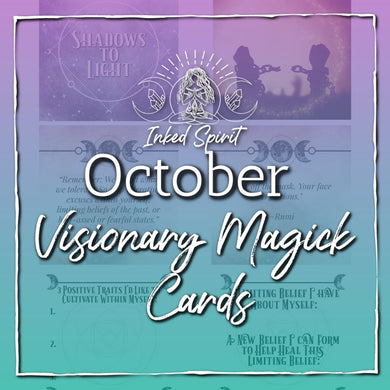 October 2020's Visionary Magick Cards Printable- Inked Goddess Creations