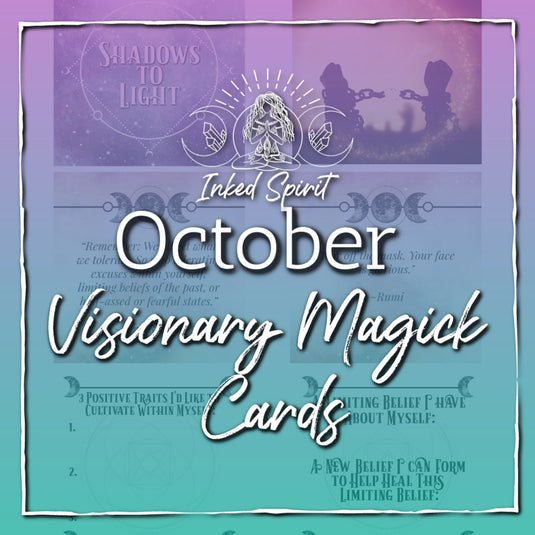 October 2020's Visionary Magick Cards Printable- Inked Goddess Creations