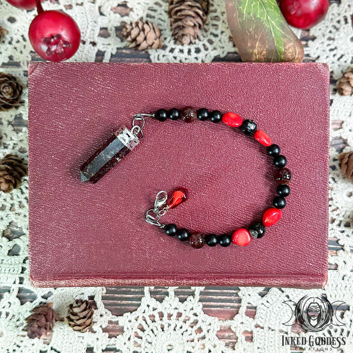 Persephone Pendulum Bracelet- Handmade by Morgan- Inked Goddess Creations