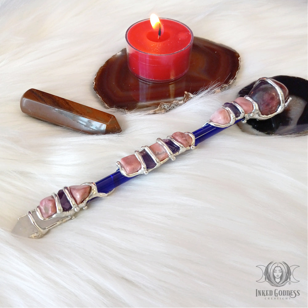 Power Handmade Gemstone Wand- Inked Goddess Creations