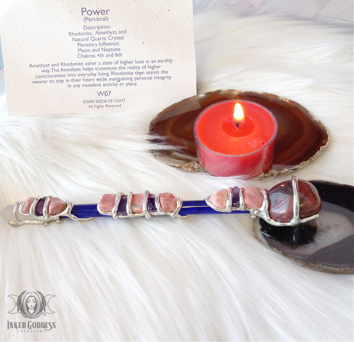 Power Handmade Gemstone Wand- Inked Goddess Creations