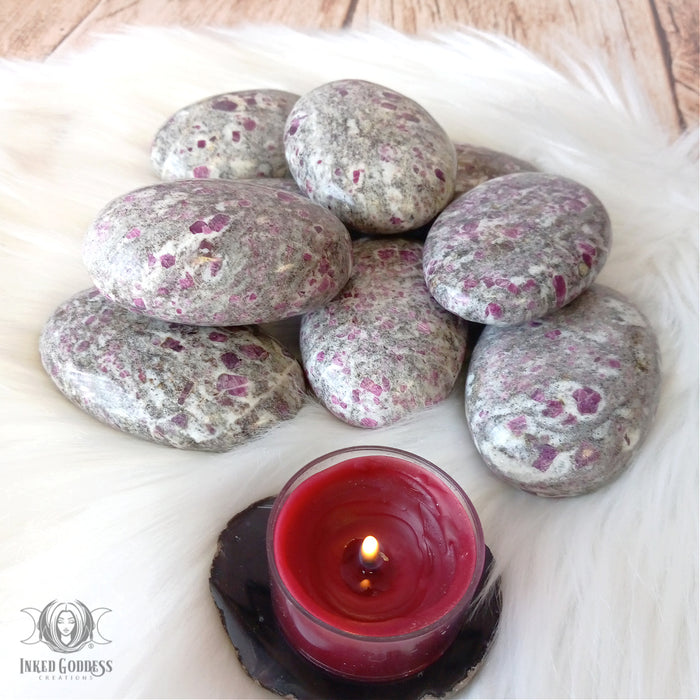 Ruby Albite Gallet for Spiritual Growth- Inked Goddess Creations