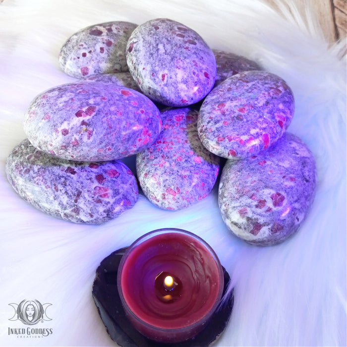 Ruby Albite Gallet for Spiritual Growth- Inked Goddess Creations