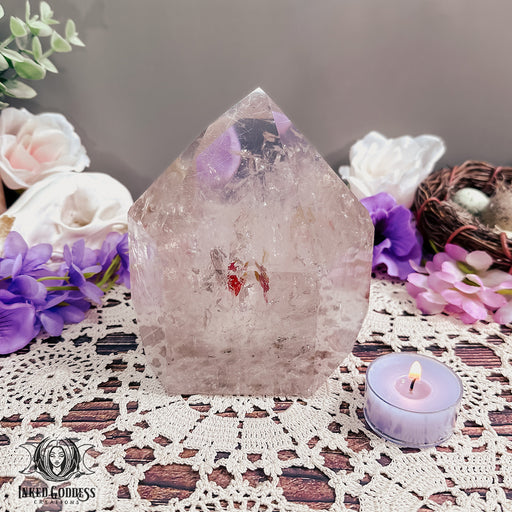 Rutilated Quartz Point for Spiritual Growth- Inked Goddess Creations