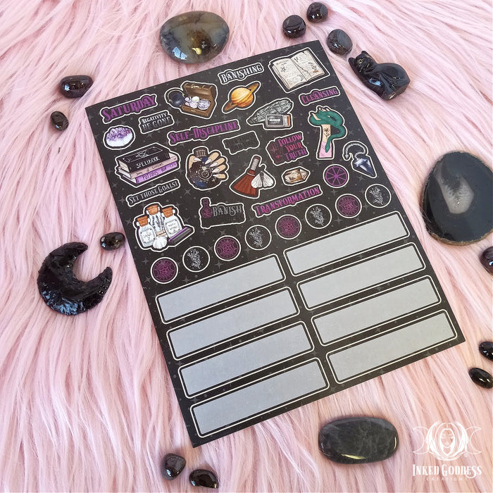 Daily Magick Sticker Sheets - Busy Witch Magick- Inked Goddess Creations