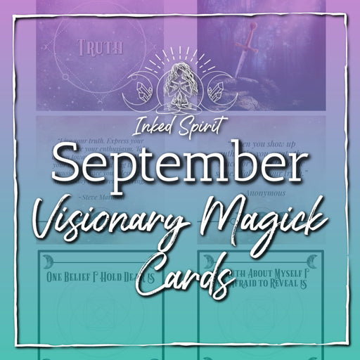 September 2020's Visionary Magick Cards Printable- Inked Goddess Creations