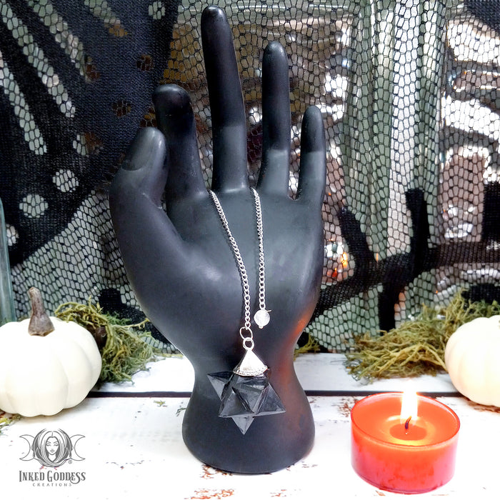 Shungite Merkaba Pendulum for Ancient Wisdom- Inked Goddess Creations