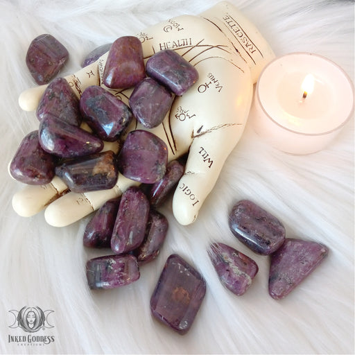Ruby Tumbled Gemstone- AAA Grade- for Passion- Inked Goddess Creations