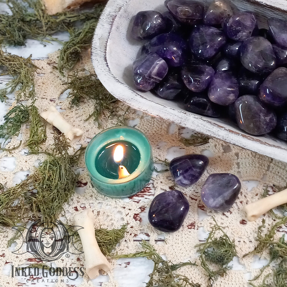 Amethyst Tumbled Gemstone for Spiritual Awareness- Inked Goddess Creations