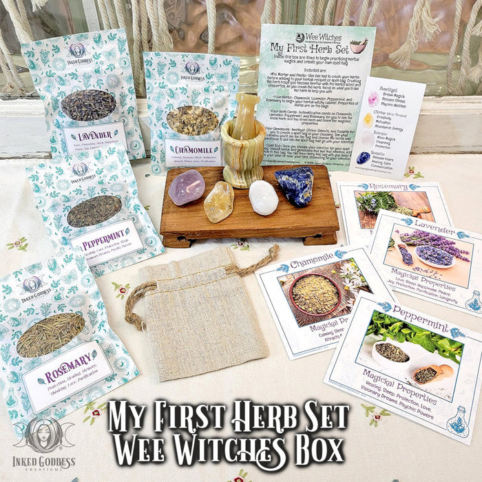 My First Herb Set Wee Witches Box- Inked Goddess Creations